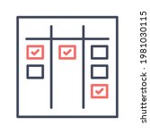 Agile, board, iteration, scrum, tasks, completed icon vector image. Can also be used for project management. Suitable for use on web apps, mobile apps and print media.