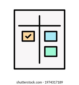 Agile, board, scrum, sprint icon vector image. Can also be used for project management. Suitable for use on web apps, mobile apps and print media.