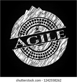 Agile chalkboard emblem