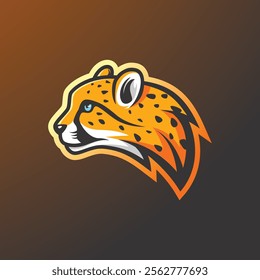 Agile Cheetah Logo. Mascot E-sport Logo Vector Illustration.