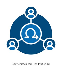 Ilustración vectorial de la línea de iconos de Agile Collaboration
