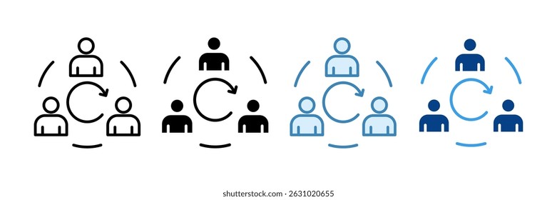 Agile Collaboration Symbol Mehrere Stilkollektionen festlegen