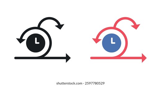 Agile colored icon set. Stock Vector