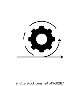 Icono de línea de concepto ágil. Ilustración de elemento simple. Diseño de símbolo de esquema de concepto ágil.