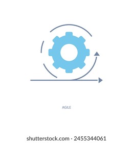 agile concept line icon. Simple element illustration. agile  concept outline symbol design.
