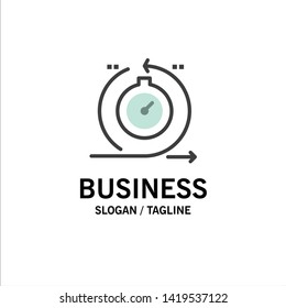 Agile, Cycle, Development, Fast, Iteration Business Logo Template. Flat Color