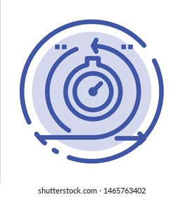 Agile, Cycle, Development, Fast, Iteration Blue Dotted Line Line Icon. Vector Icon Template background
