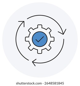 Agile Cycle icon, Driving Innovation Through the Agile Cycle, Adaptive Progress Mastering the Agile Development Loop, vector