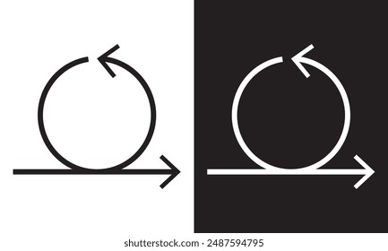 Agile cycle icon, flexible methodology work, concept management business. isolated on black and white background. EPS 10