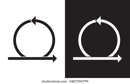 Agile cycle icon, flexible methodology work, concept management business. isolated on black and white background. EPS 10