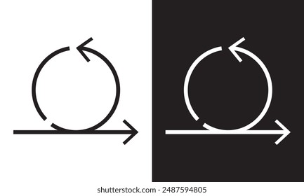 Agile cycle icon, flexible methodology work, concept management business. isolated on black and white background. EPS 10