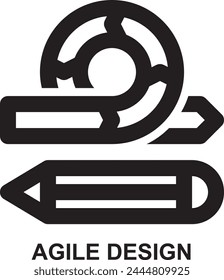 agile design, project design, agile, scrum, project management, planning expanded agile outline icon license for web mobile app presentation printing