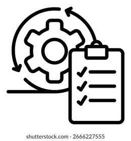 Estilo De Linha De Ícone De Desenvolvimento Ágil Para Várias Finalidades De Design