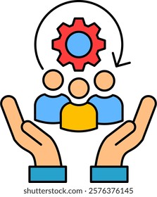 Agile Development Icon Lineal Color Vector Illustration