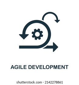 Agile Development icon. Monochrome simple Agile Development icon for templates, web design and infographics