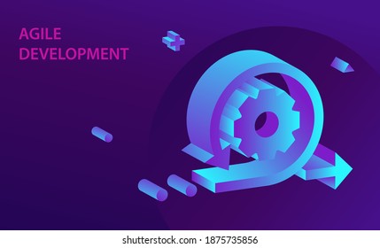 Agile development icon , vector