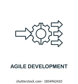 Agile Development line icon. Simple element from digital disruption collection. Outline Agile Development icon element.