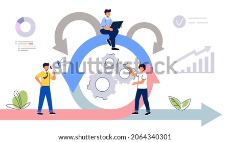 Agile development methodology business concept Agile life cycle for software development diagram Effective teamwork for project sprint Adaptive programming rule cycle and process managing strategy