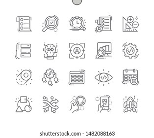 Agile development Well-crafted Pixel Perfect Vector Thin Line Icons 30 2x Grid for Web Graphics and Apps. Simple Minimal Pictogram