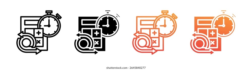 Agile Schätzung Multi-Style-Icon-Set-Vektor