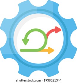 Agile Facilitation Concept, Sprint Process Vector Color Icon Design, Software And Web Development Symbol On White Background, Computer Programming And Coding Stock Illustration