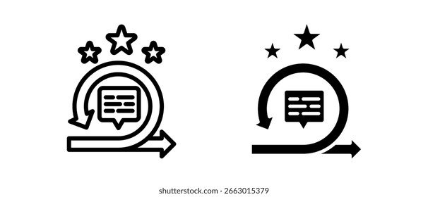 Agile Feedback multiple icon set of two.line and glyph vector illustration