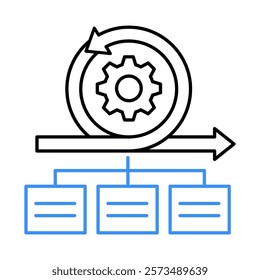Agile Framework – Gears Representing Iterative Project Management Methodologies