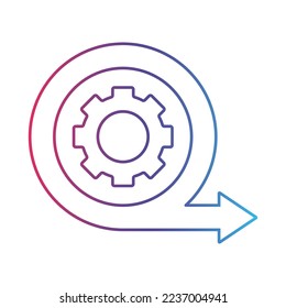 Agile gradient universal icon ui ux element sign.
