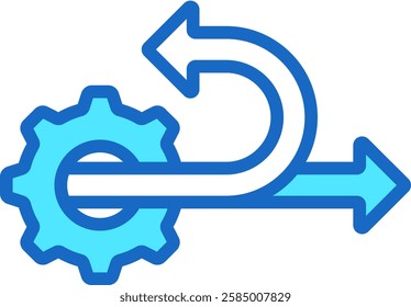 Agile Icon Blue Color Vector Illustration