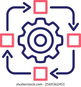 Agile Icon Color Vector Illustration