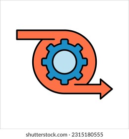 Icono ágil. Diseño de elementos creativos a partir de la colección de iconos de contenido para diseño web, aplicaciones, software, uso de impresión. ilustración vectorial sobre fondo blanco