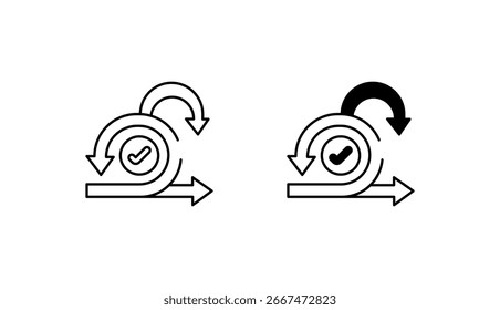 Agile icon design with white background stock illustration