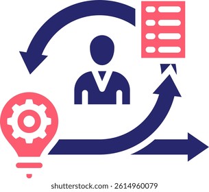 Agile Icon Fill Vector Illustration
