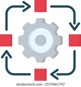 Agile Icon Flat Vector Illustration
