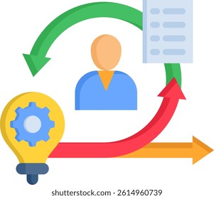 Agile Icon Flat Vector Illustration