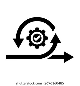 Agile Icon Glyph Design Vector Illustration