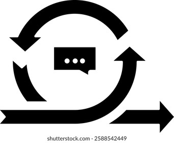 Agile Icon Glyph Vector Illustration