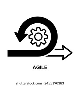 Agile icon isolated on background vector illustration.