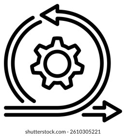 Agile icon line vector illustration