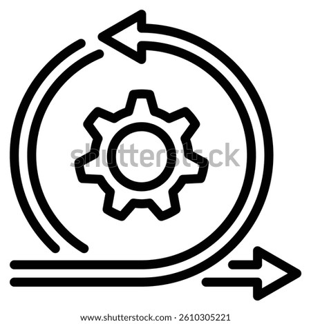 Agile icon line vector illustration