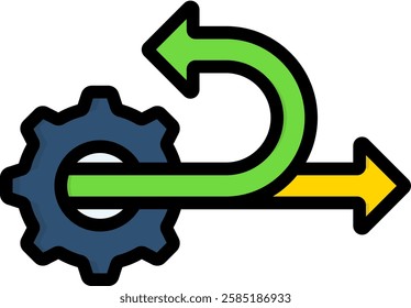 Agile Icon Lineal Color Vector Illustration