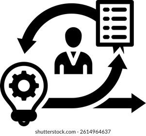 Agile Icon Mixed Vector Illustration