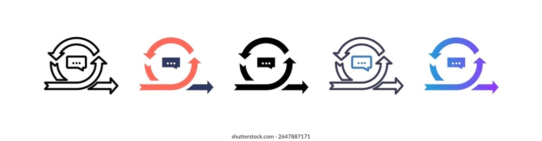 Agile Icon Mehrere Vektorgrafiken