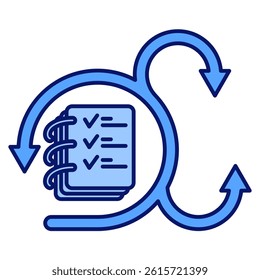 Agile icon represented by Agile symbol Blue style.