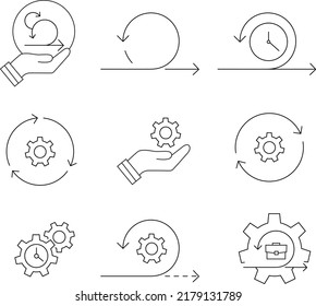 Agile Icon Set, Business Agility , Business Integration, Timebox ,Velocity Icons. Agile Icon In Flat Style, Agile Line Icon, Vector Illustration