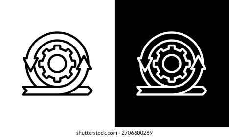 Ágil com design de conjunto de ícones
