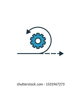 Agile icon set. Four elements in diferent styles from content icons collection. Creative agile icons filled, outline, colored and flat symbols.