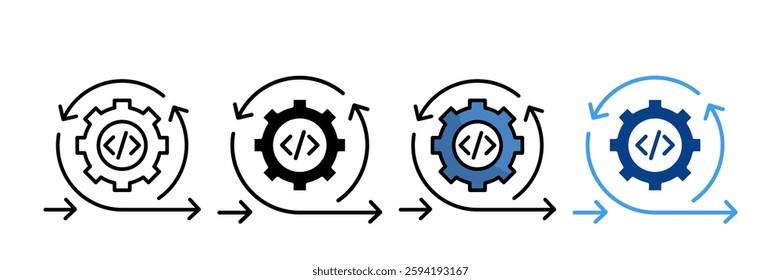 Agile Icon Set Multiple Style Collection