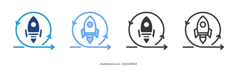 Agile icon set multiple style collection