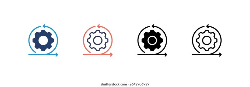 Ícone ágil define coleção de vários estilos